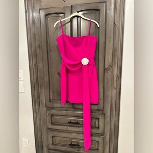 Amanda Uprichard Isabel Dress in Dark Hot Pink Size M